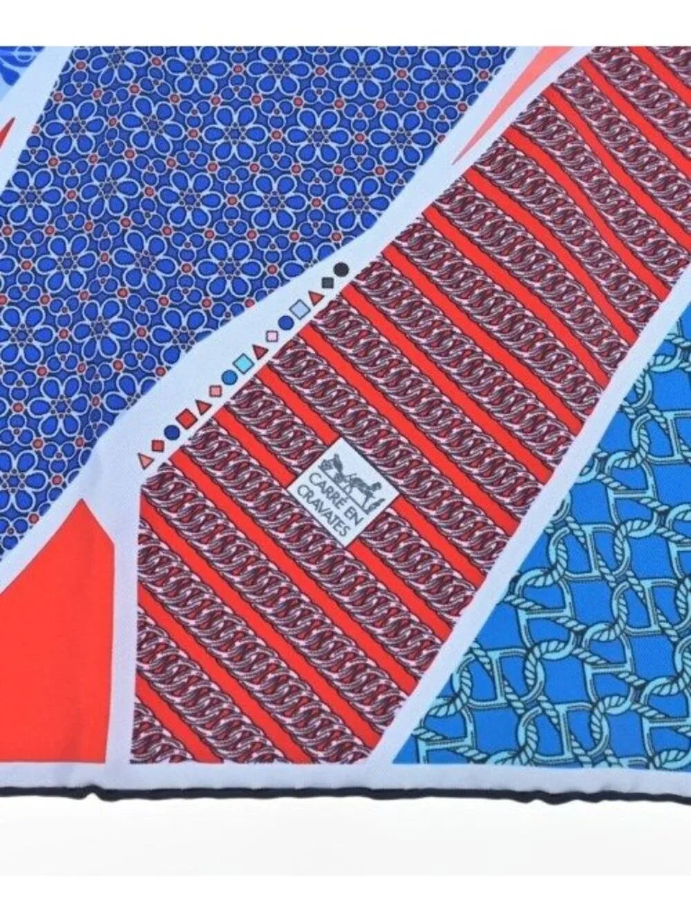 Hermes Bandana Scarf Blue